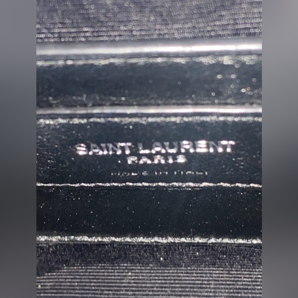 YSL Grain De Poudre Textured Mixed Matelasse Triquilt Small Monogram Satchel - Picture 2 of 16